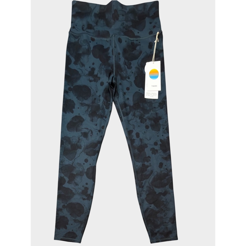 Vuori Clean Elevation Legging Water Drop Print Teal Charcoal NWT Medium